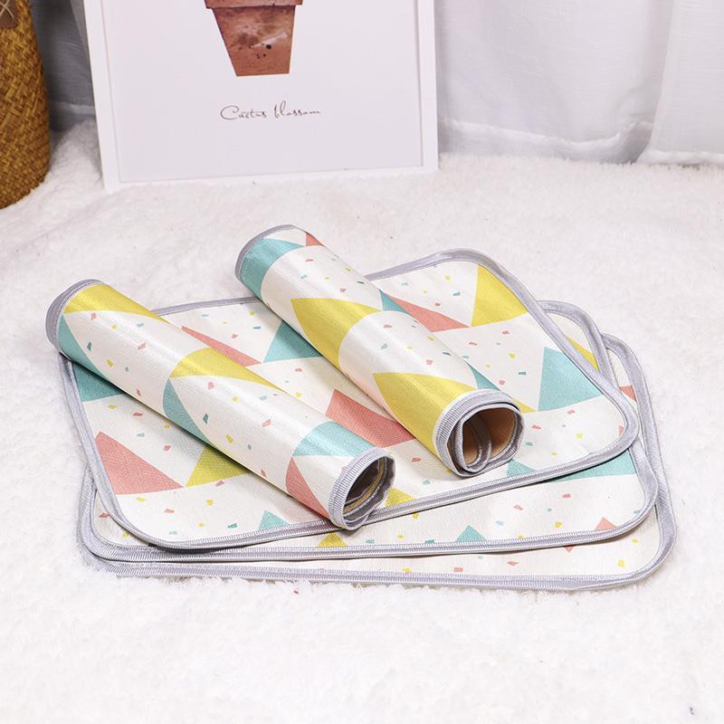 Món Vỏ Chăn Ga Gối Bộ drap thun trải giường Pet ice silk mat cat and dog for summer cooling mattress bite resistant Teddy medium large cage