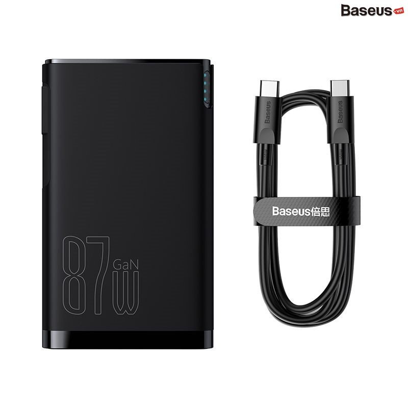 Sạc dự phòng kiêm củ sạc 2 trong 1 Baseus GaN3 87w 10000mAh