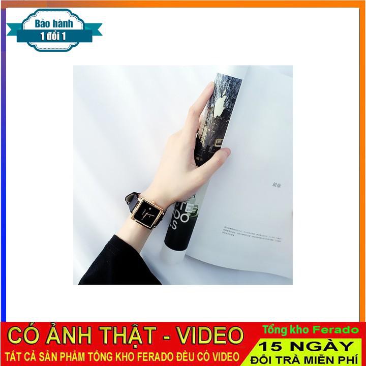 [ xả kho ] Đồng hồ nữ Viser dây da cao cấp mặt vuông