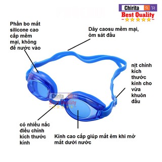 Kính Bơi Hàn Quốc PHOENIX Có Hộp Đựng + Tặng Kèm 2 Nút Bịt Tai Chống Nước ( Màu Xanh Dương ) PN203