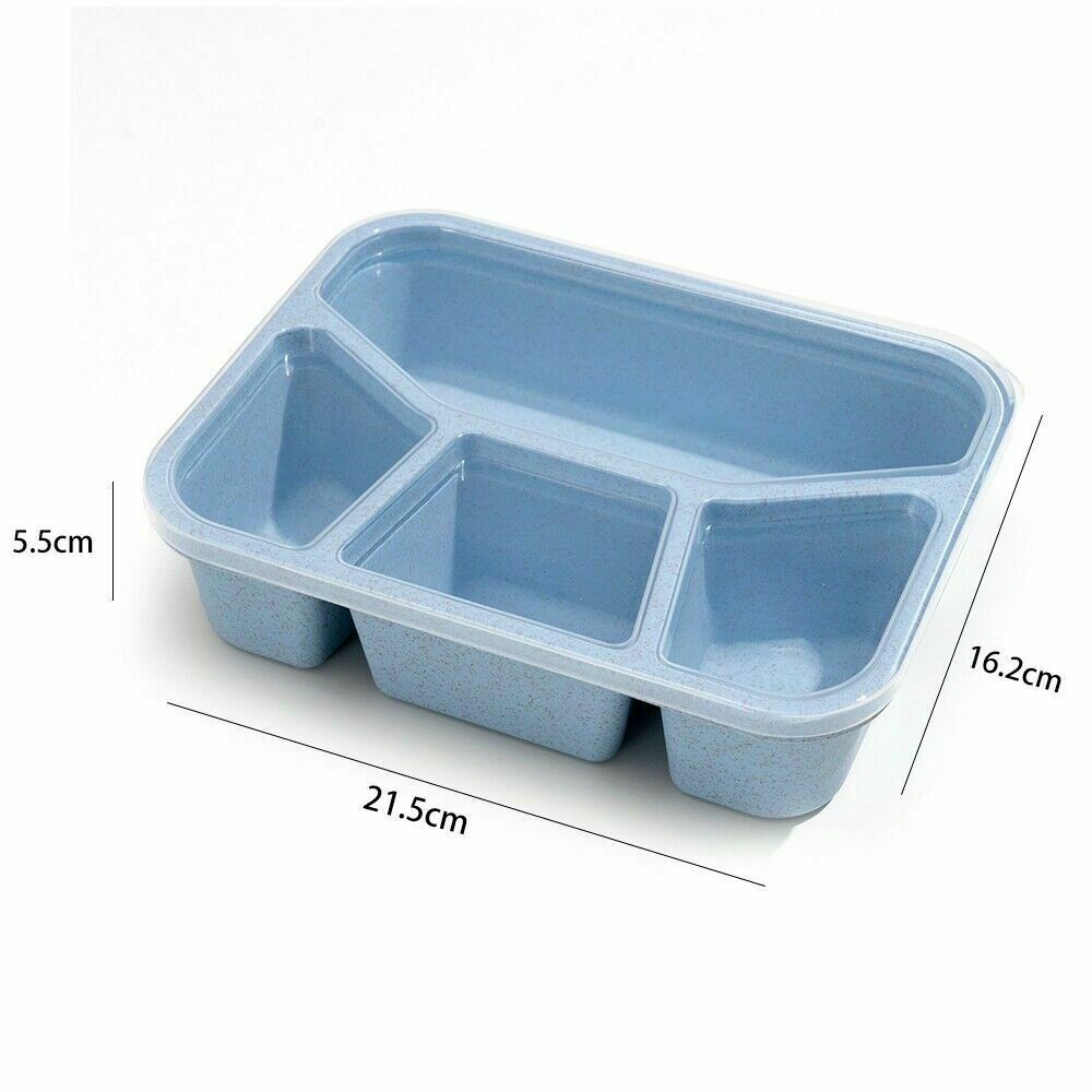 Hộp cơm 4 Ngăn Bằng Chất Liệu Lúa Mạch Thân Thiện Với Môi Trường