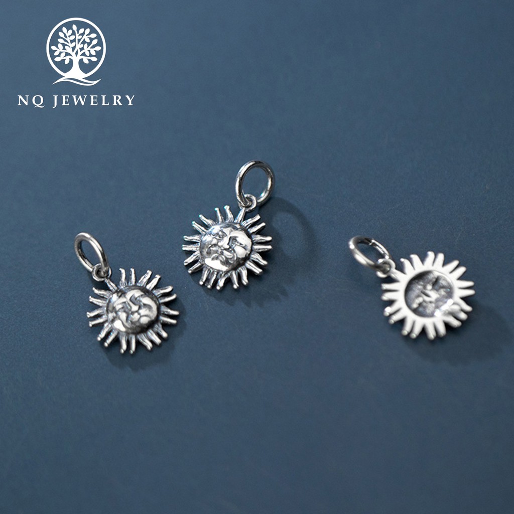 Charm bạc hình mặt trời treo - NQ Jewelry