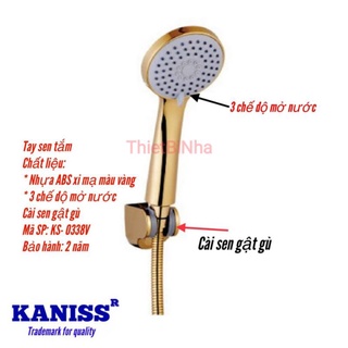 Bộ Tay Sen Tắm 3 chế độ,gác sen điều chỉnh gật gù mạ màu vàng cao cấp, bảo hành 3 năm