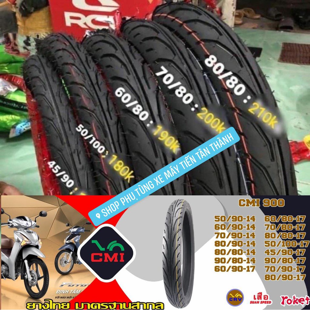 Cặp vỏ lốp CAMEL dunlop(T900) có dùng ruột /săm size 60/80-17 và 70-80-17_Dochoixemaynhapkhau