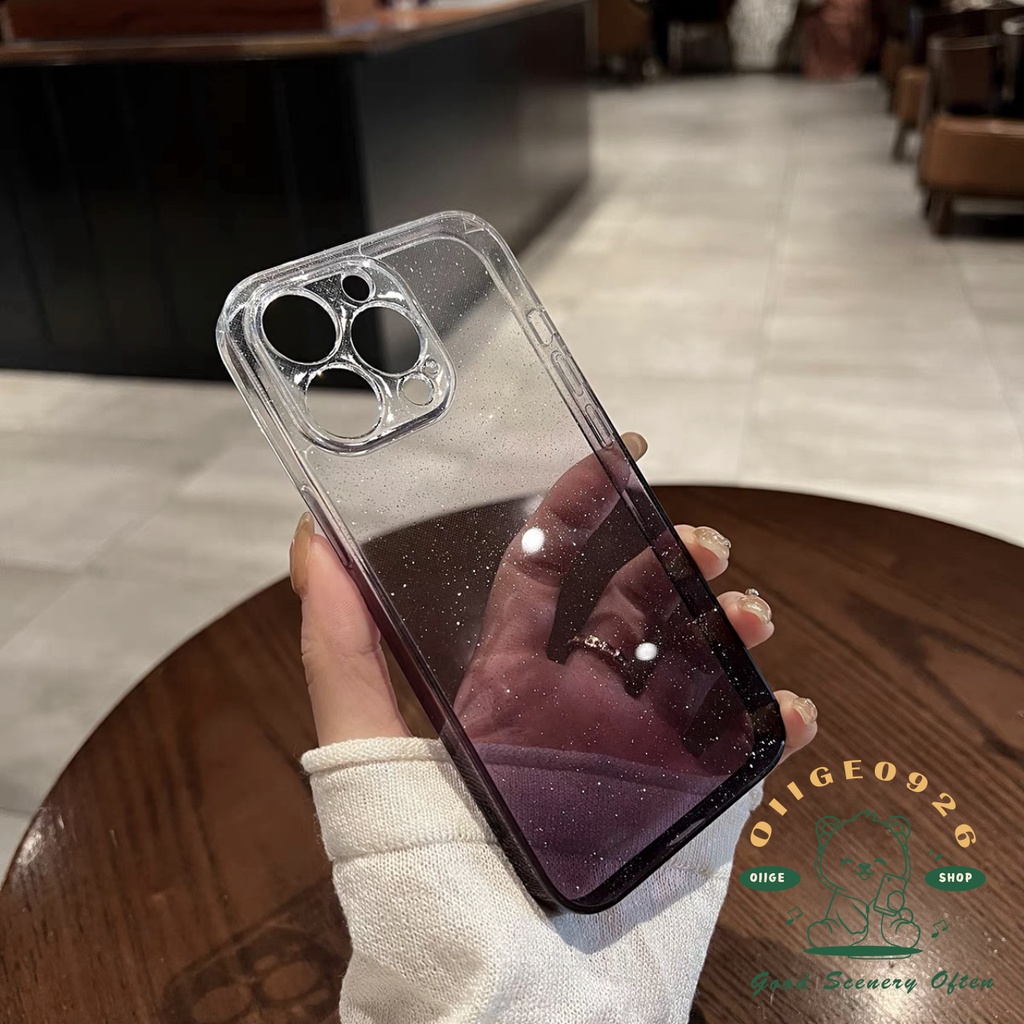 Ốp Lưng Trong Suốt Màu Gradient Cho Iphone 13 12 Pro Max