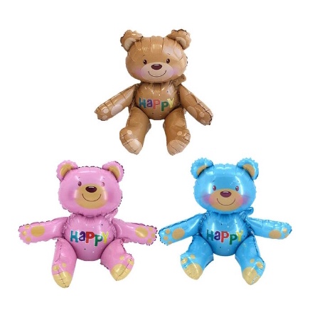 Bóng gấu 3D trang trí tiệc, đồ chơi cho bé