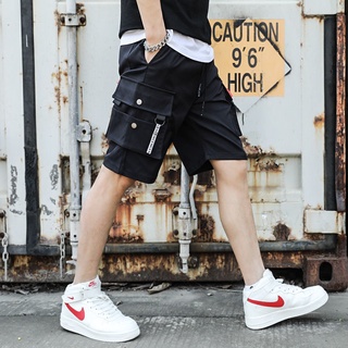 Quần short nam kaki TFUN mã DP Y dáng lửng túi hộp quần sooc đùi cạp chun mùa hè thu phong cách thể thao tập gym cao cấp