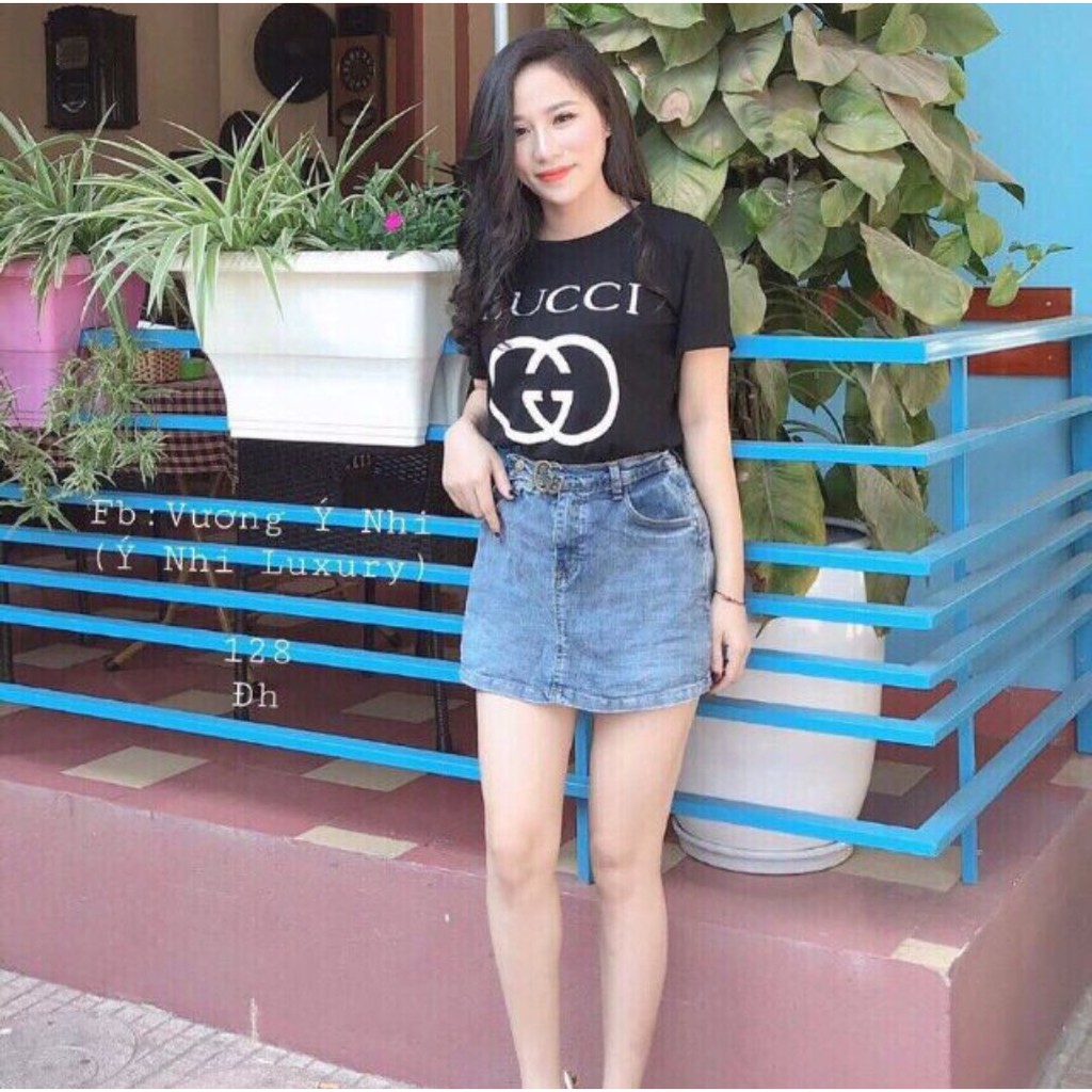 chân váy jeans ngắn trẻ trung năng động