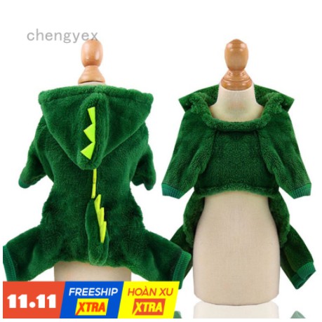 Áo Giữ Ấm Cho Thú Cưng Hình Khủng Long Dễ Thương