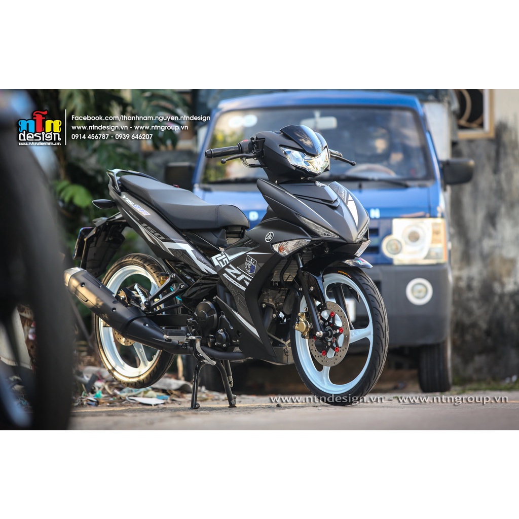 Tem rời Exciter 150 đen nhám y15zr trắng , tem 3 lớp cao cấp