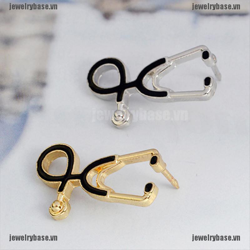 [Base] Fashion Gold Silver Plated Stethoscope Brooch Pin Nurse Jewelry Medical Jewelry Gift [VN]