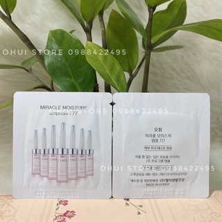 Combo 10 gói huyết thanh dưỡng ẩm da căng mượt OHUI Miracle Moisture Ampoule 777 10ml