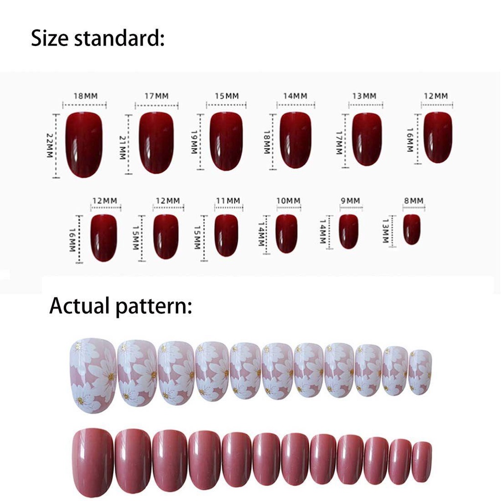 Bộ Móng Tay Giả Múa Ba Lê Che Phủ Toàn Diện Kiểu Pháp