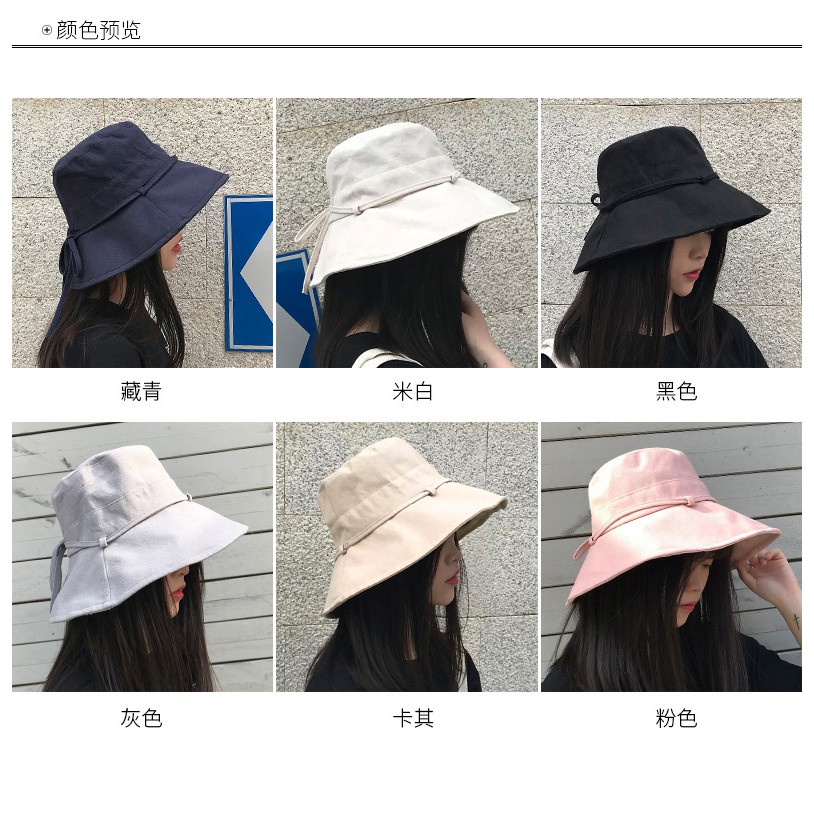 Nón Tai Bèo Vải Lanh Cotton Màu Sắc Đơn Giản Phong Cách Nhật Bản