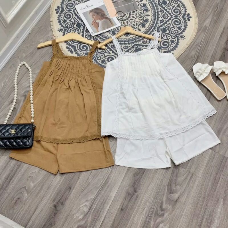 Đồ ngủ 2 dây đẹp vải voan mịn | BigBuy360 - bigbuy360.vn