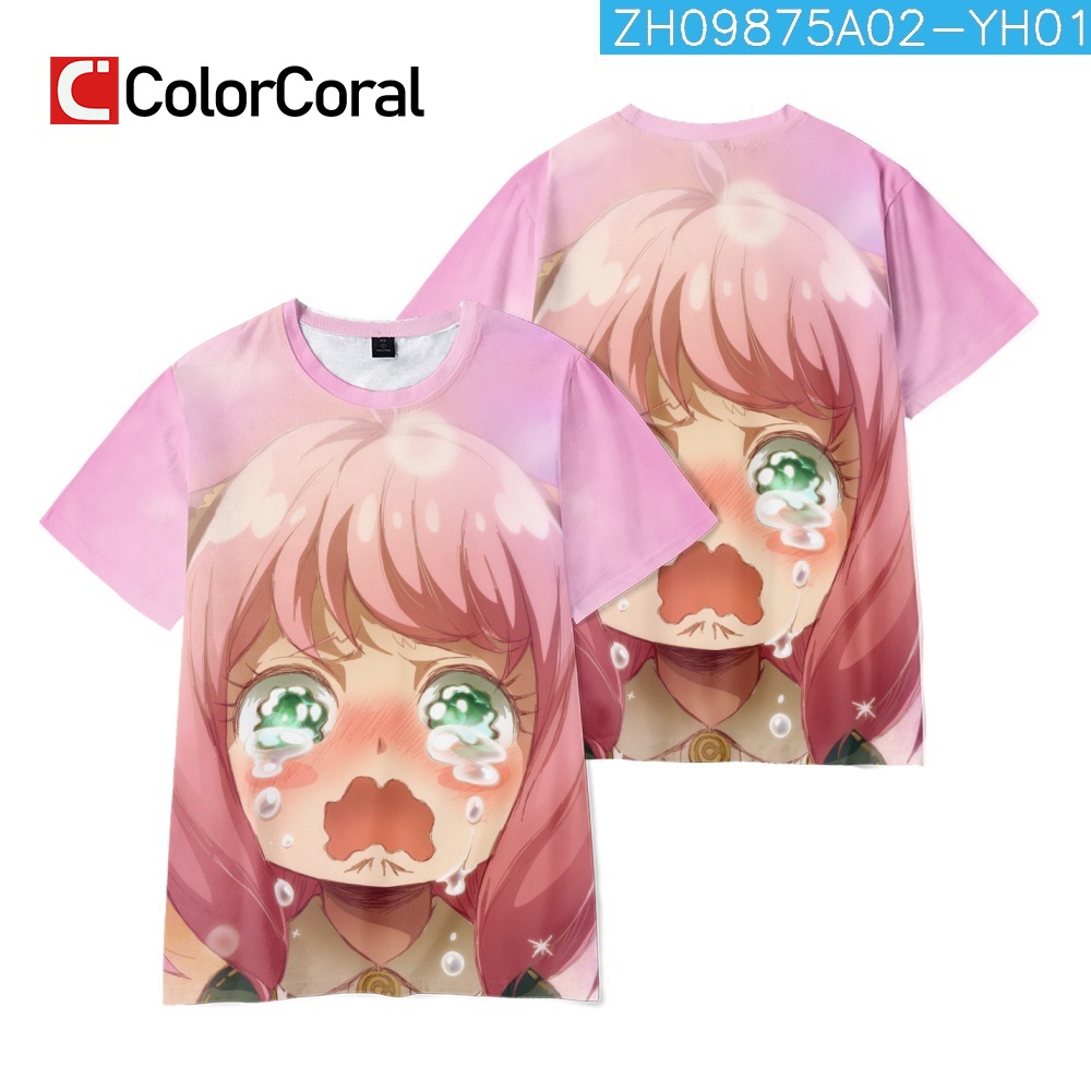 Áo Thun Tay Ngắn Dáng Rộng In Họa Tiết Anime Spy X Family Anya Phong Cách Harajuku Gothic Dễ Thương Cho Nam Và Nữ
