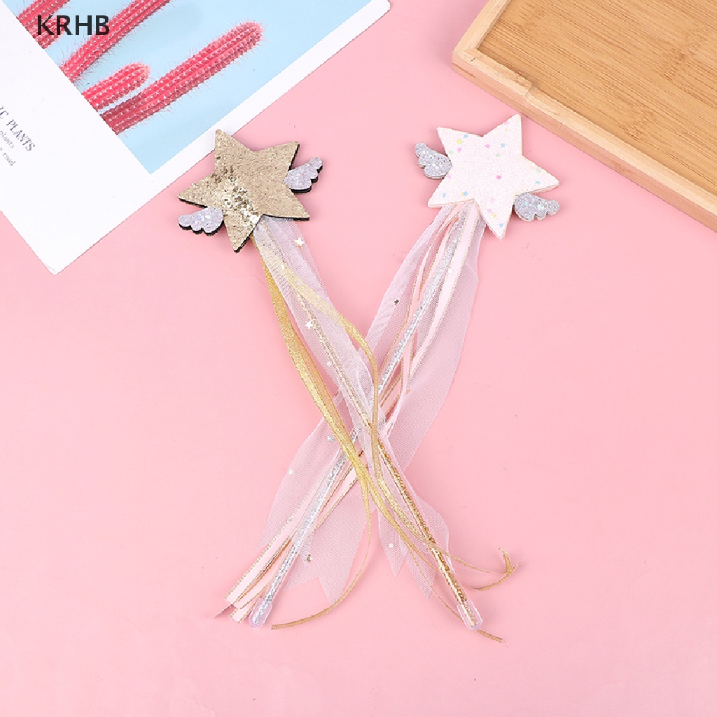 1 Gậy Hóa Trang Ngôi Sao Năm Cánh Tua Rua Dễ Thương Cho Bé Mới
