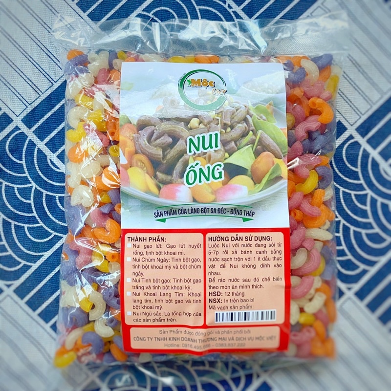 Nui Ống Ngũ Sắc 500g Mộc Việt