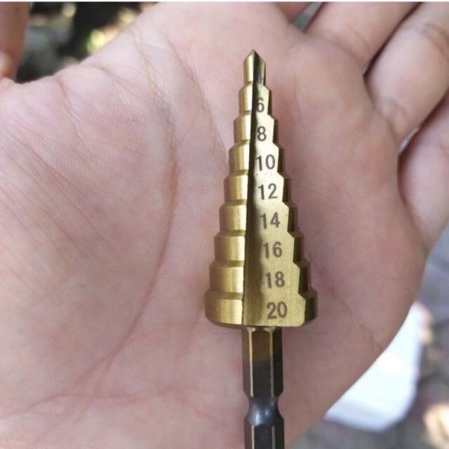 Mũi khoan tháp chuôi lục giác đủ kích thước 4-12 , 4-20 , 4-32mm