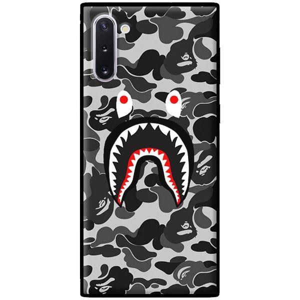 Ốp Lưng Samsung Note 10 - Note 10 Plus - Bape Xám Đen