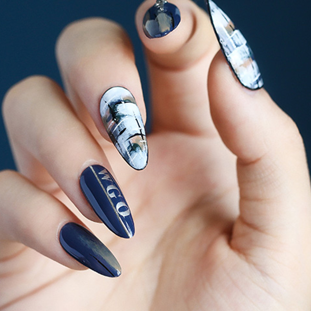 (Hàng Mới Về) Nhãn Dán Trang Trí Móng Tay 3D Diy Họa Tiết Chữ Cái Tiếng Anh Cho Nữ