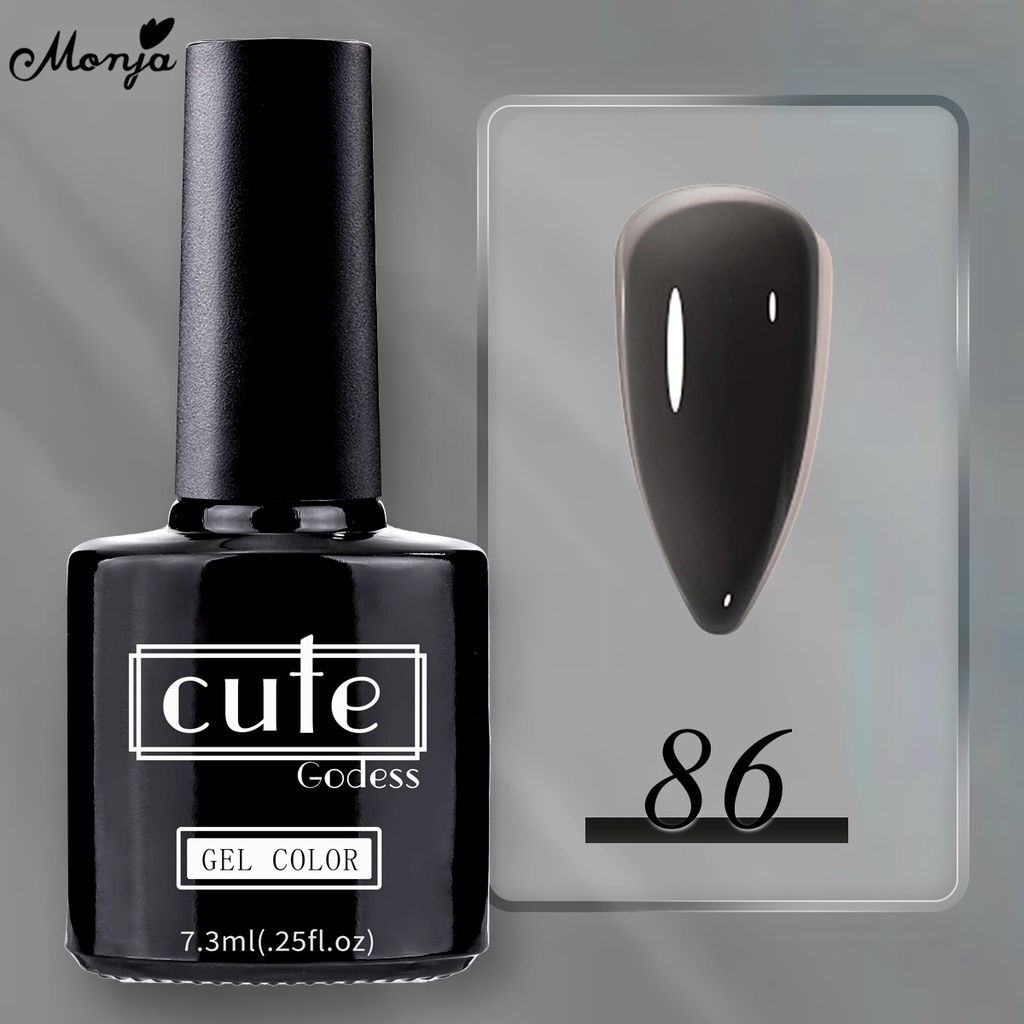 Gel sơn móng tay MONJA UV dạng thạch trong mờ DIY nhiều màu sắc tùy chọn 7.3ml