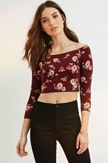 Áo croptop hoa F21