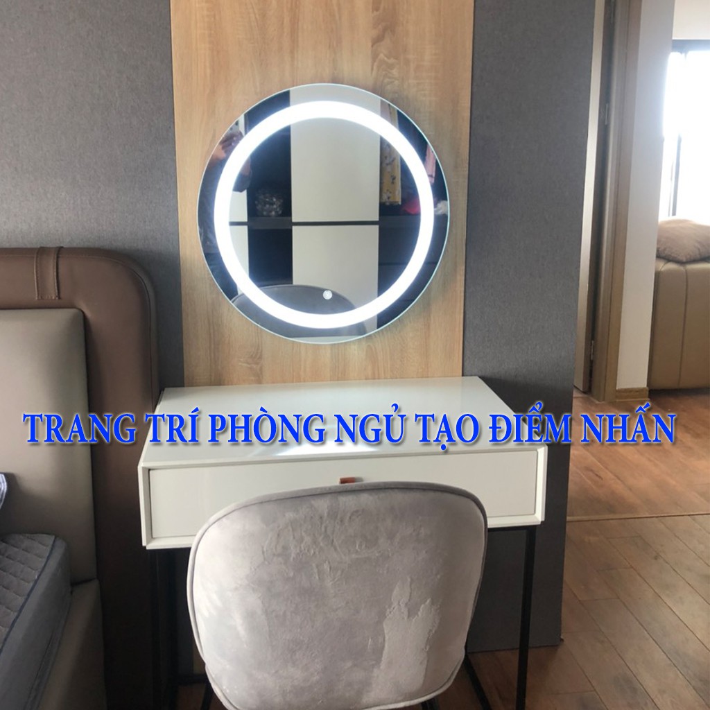 Gương phòng tắm đèn LED cảm ứng, kết hợp hiển thị giờ và nhiệt độ phòng, gương led trang trí