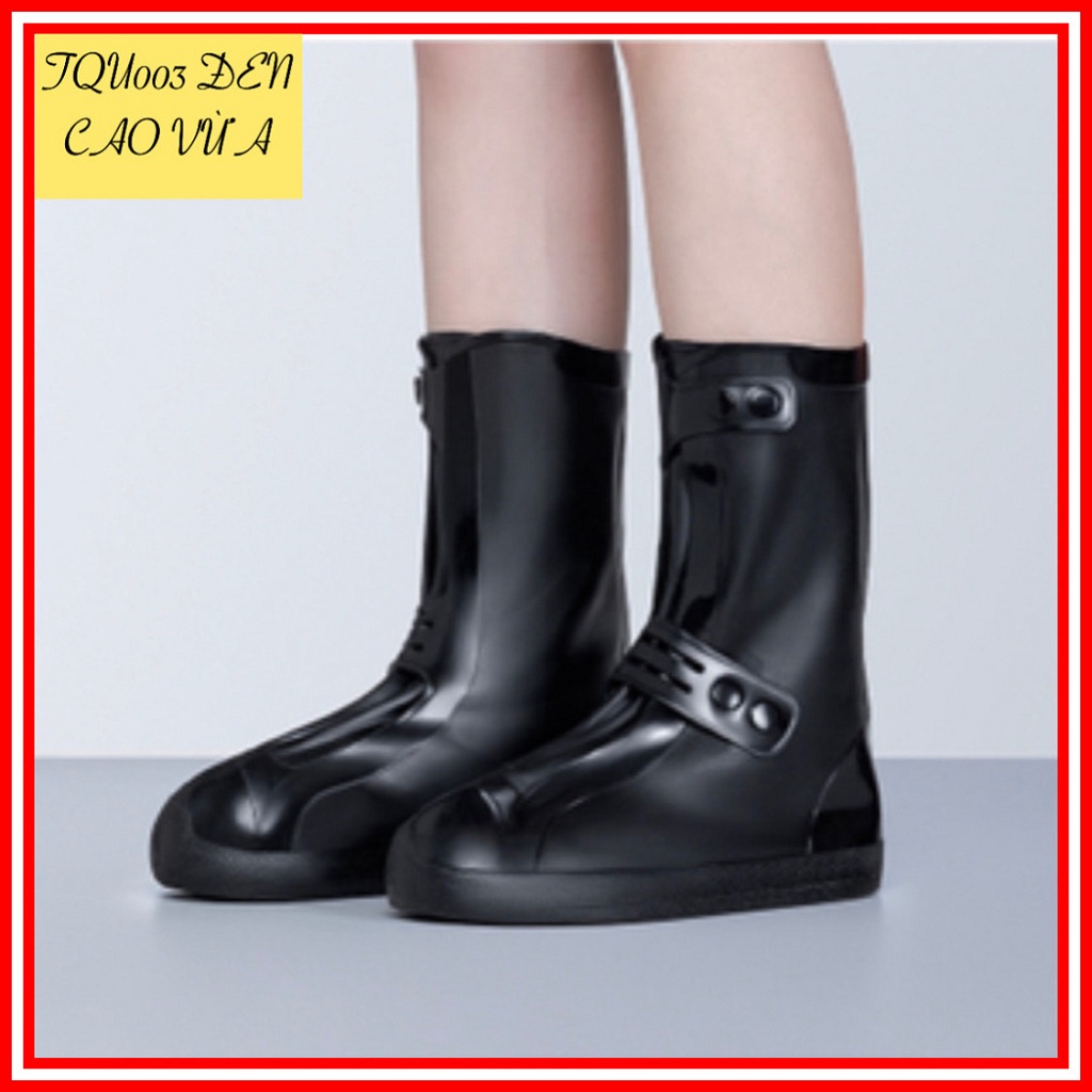 Ủng Đi Mưa Silicon Thời Trang, Bọc Giày Dép Đi Mưa Bằng Ủng Cao Su Chống Trơn Trượt Cao Cấp