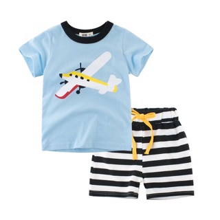 Set 27KIDS phối quần kẻ bé trai