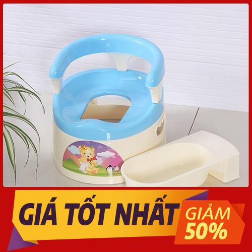 Bô vệ sinh cho bé có ngai tựa lưng Việt Nhật - Dụng cụ vệ sinh tiện lợi cho bé