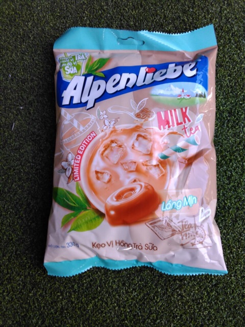 Kẹo Alpenliebe hồng trà +2chew hương dâu &amp; dưa hấu+kẹo béo+muối ớt