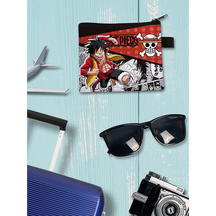 Tmdbyx Ví Canvas Đựng Tiền Xu/Chìa Khóa In Hình Anime One Piece Có Khóa Kéo Nhỏ Gọn Tiện Dụng
