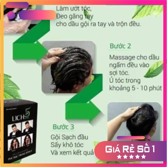 Dầu gội đen tóc Lich5 | BigBuy360 - bigbuy360.vn