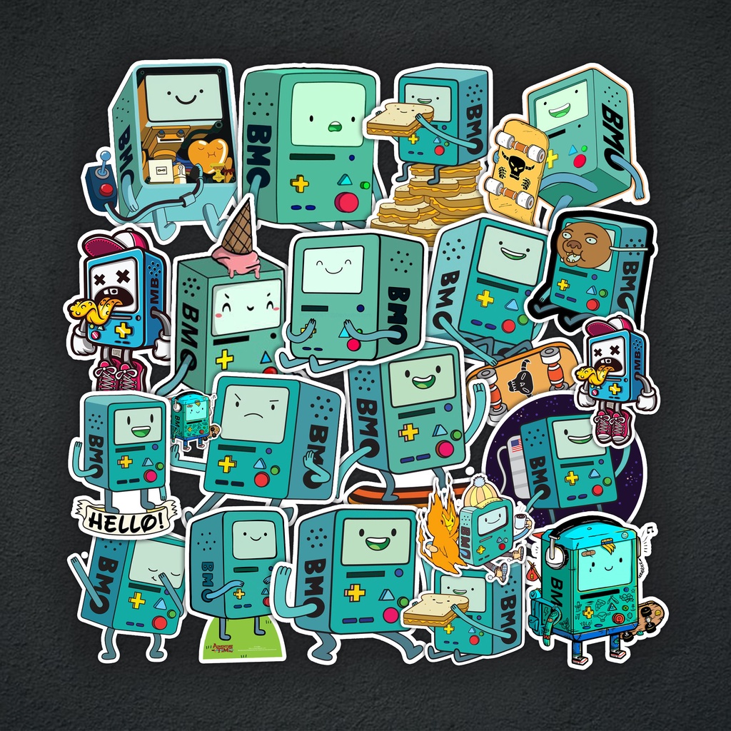 STICKER BMO - SET STICKER TRANG TRÍ MŨ BẢO HIỂM, ĐIỆN THOẠI, LAPTOP, VALI, XE MÁY, VÁN TRƯỢT, TỦ, GƯƠNG,....