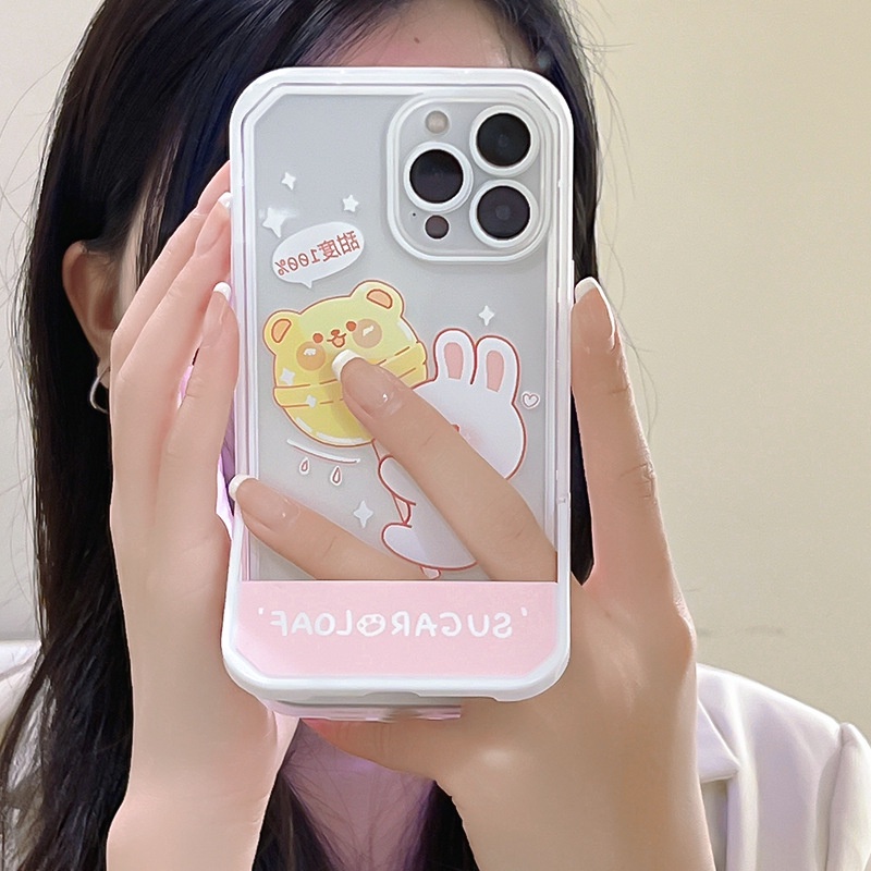 Ốp Điện Thoại Silicon Có Giá Đỡ Ẩn Cho iphone 13Promax 12Pro 11 / 6 / 7 / 8plus xs