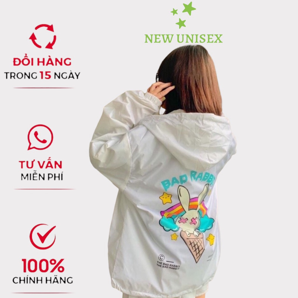 Áo khoác dù nam nữ 2 lớp lót màu đen thời trang cá tính năng động fom rộng TP [NewUnisex]