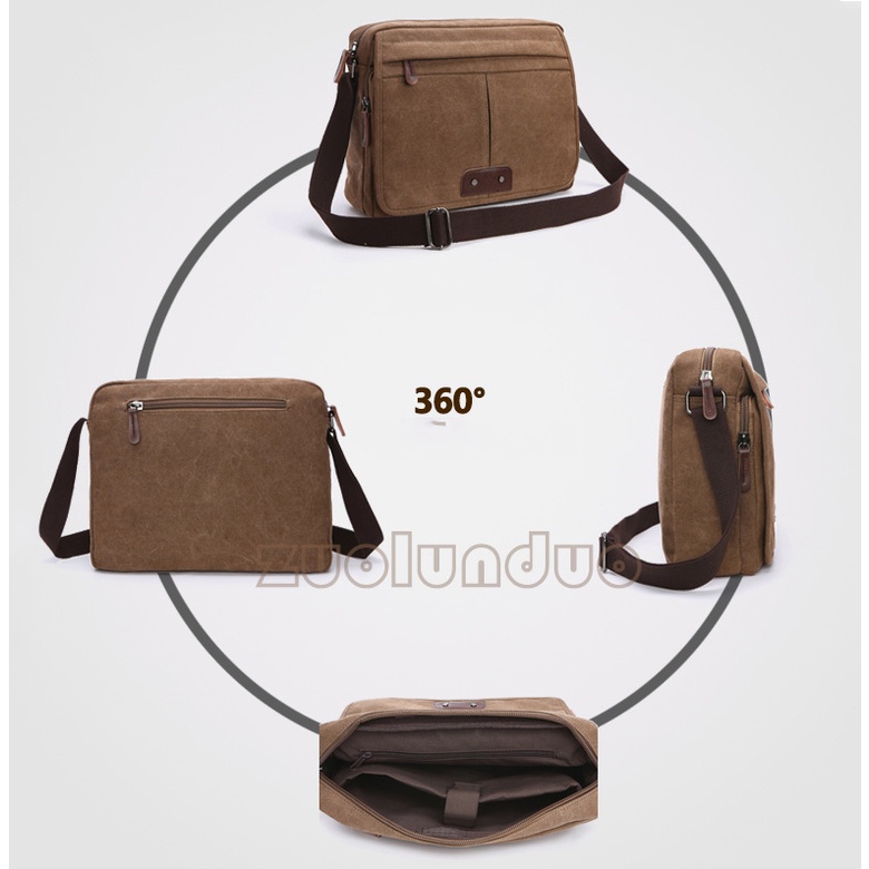 Túi đeo chéo nam vải canvas cao cấp phong cách mới
