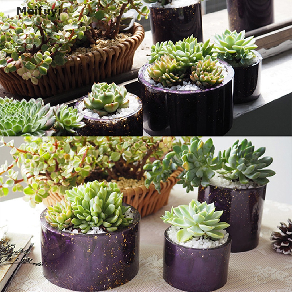 Khuôn silicon làm chậu hoa bằng epoxy resin DIY VN439