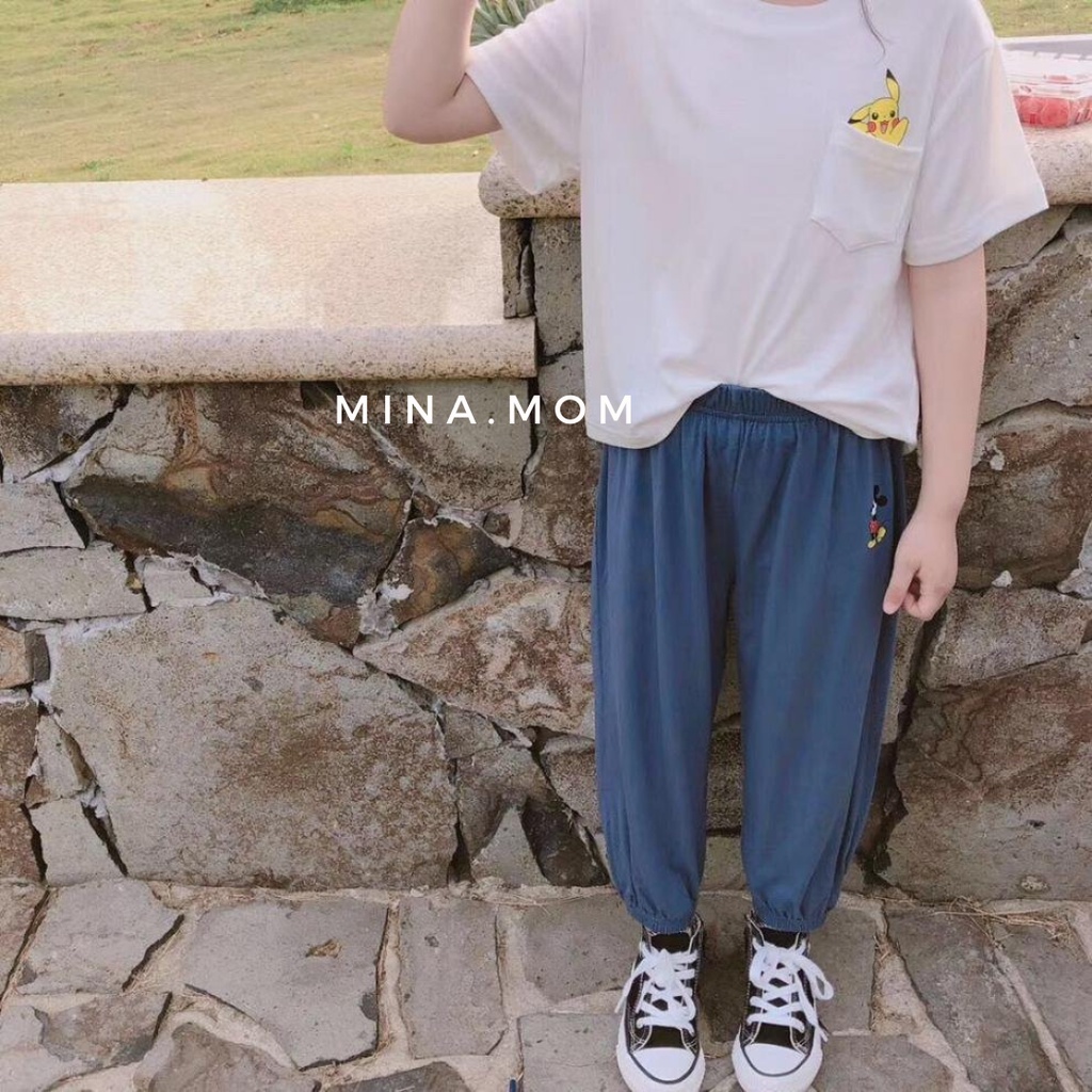 Quần dài cho bé chống muỗi, mát, nhẹ quần dài bé trai bé gái mina.mom