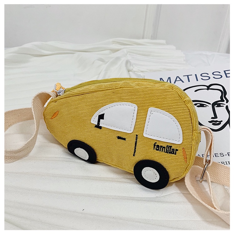 Túi Đeo Chéo Mini Vải Canvas Siêu Nhẹ In Họa Tiết Hoạt Hình Dễ Thương Cho Bé Trai Và Gái