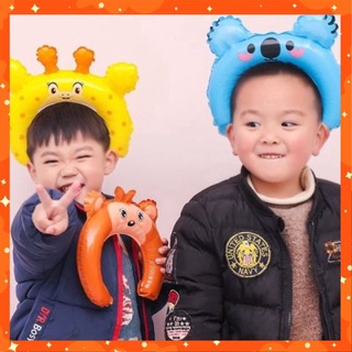 Combo 3 bong bóng đội đầu hình thú (mẫu ngẫu nhiên)