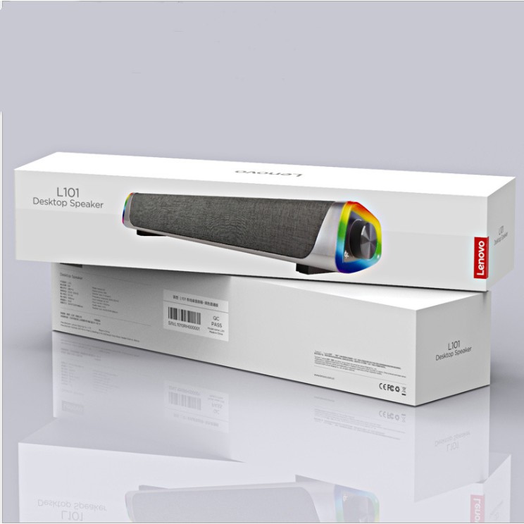 Loa máy tính 𝗟𝗲𝗻𝗼𝘃𝗼 𝗟𝟭𝟬𝟭 âm thanh có dây, kết nối USB . Loa Soundbar mini để bàn cho PC, ĐTDĐ, Máy tính