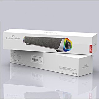 Loa máy tính 𝗟𝗲𝗻𝗼𝘃𝗼 𝗟𝟭𝟬𝟭 âm thanh có dây, kết nối USB . Loa Soundbar mini để bàn cho PC, ĐTDĐ, Máy tính
