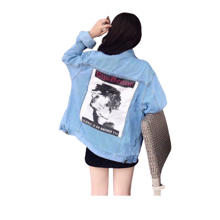 HCM Áo Khoác Jean From Vừa Có In Hình mã: CT175