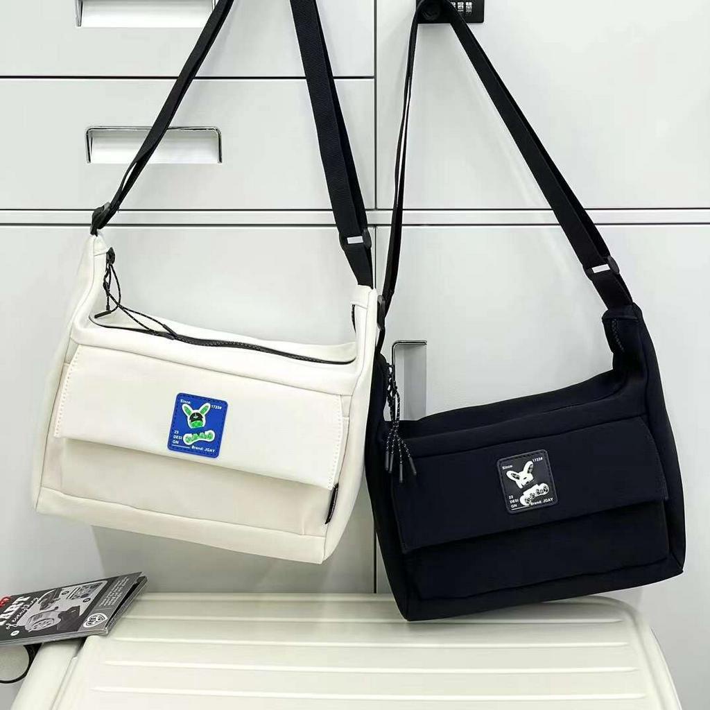 Túi đeo chéo nữ vải nylon màu trơn phong cách basic hàn quốc học sinh sinh viên đi học T5004