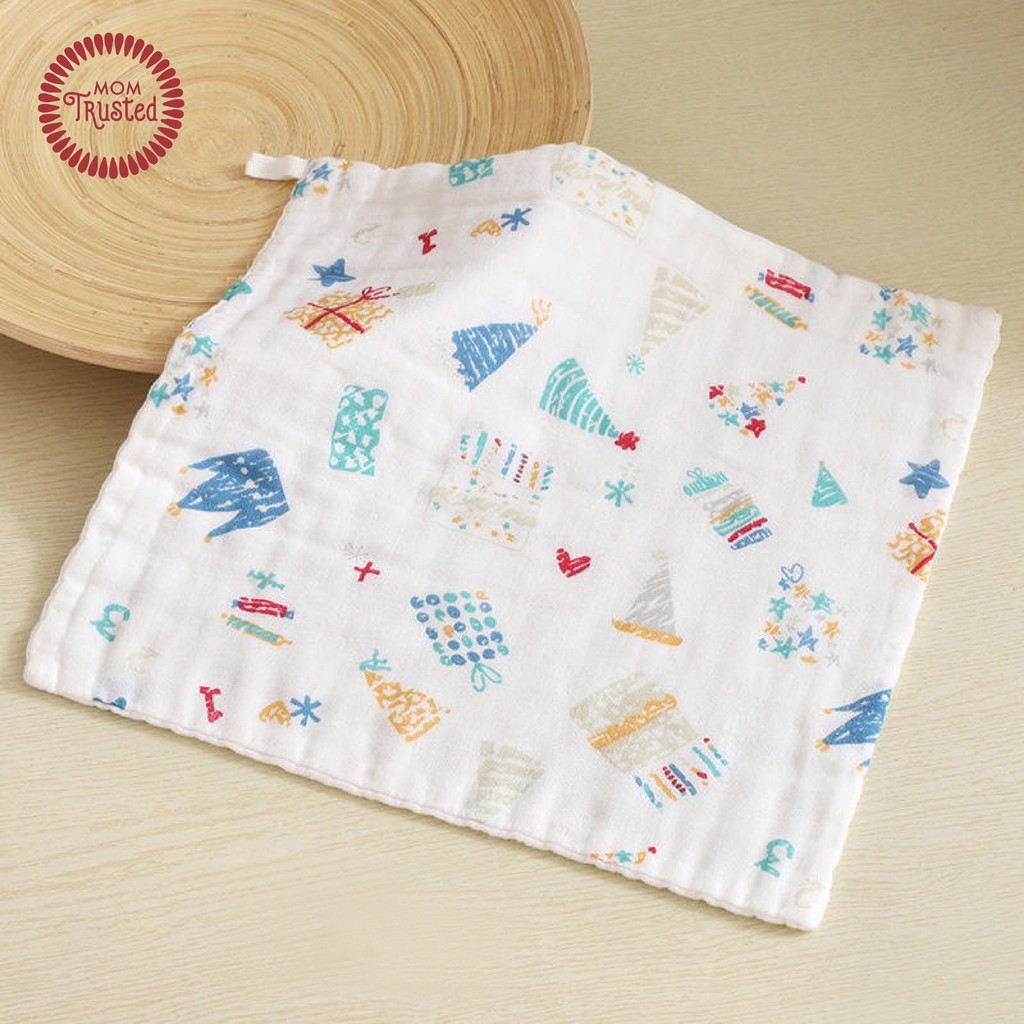 Hộp 6 khăn sữa cotton 6 lớp cho bé Mom Trusted – có bán sỉ