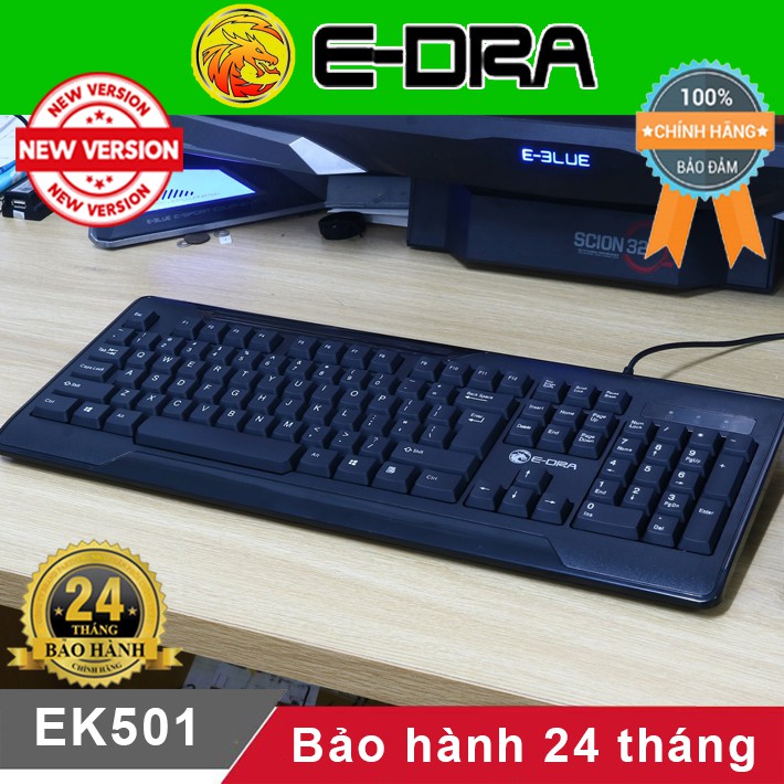 Combo phím và chuột Edra AJAZZ X1080 Chính Hãng - Bộ bàn phím chuột văn phòng giá rẻ