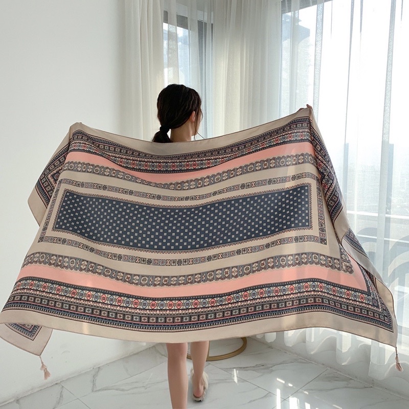 Khăn Thổ Cẩm Đi Du Lịch Đi Biển Phong Cách Boho Vintage Hàng Loại 1
