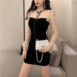 Váy đen hàng quảng châu cao cấp